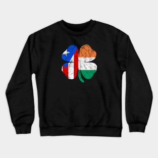 Irish Puerto Rican Shamrock St Patricks Day Crewneck Sweatshirt